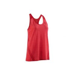 Koszulka bez rękawów do biegania RUN LIGHT damska. Czerwone bluzki damskie marki KALENJI, z elastanu, bez rękawów. Za 39,99 zł.