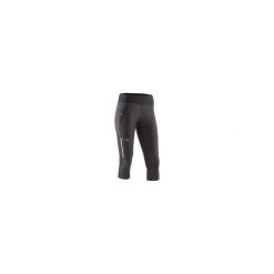 Rybaczki do biegania RUN DRY + REFLECT damskie. Czarne rybaczki damskie KALENJI, xs, bez wzorów, z elastanu. Za 69,99 zł.