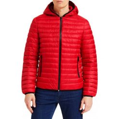 Trussardi Jeans kurtka męska 56 czerwony. Czerwone płaszcze męskie Trussardi Jeans, na wiosnę, m, bez wzorów, z jeansu, z kapturem. Za 789,00 zł.