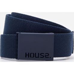 Pasek - Granatowy. Niebieskie paski męskie House, w paski. Za 29,99 zł.