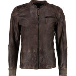 Kurtki męskie bomber: Freaky Nation RUBIN Kurtka skórzana dark brown