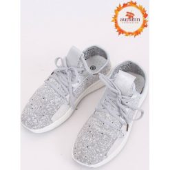 Buty sportowe szare AK28P GREY. Szare buty sportowe damskie obuwie damskie, z tkaniny. Za 56,24 zł.