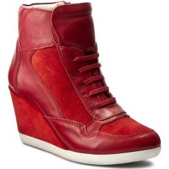 Sneakersy damskie: Sneakersy DOLCE PIETRO – 0853-017-03-1 Czerwony/Welur