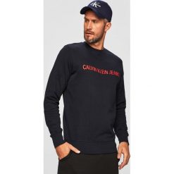 Calvin Klein Jeans - Bluza. Niebieskie bluzy męskie Calvin Klein Jeans, s, bez wzorów, z bawełny, z okrągłym kołnierzem, bez rękawów, bez kaptura. W wyprzedaży za 239,90 zł.