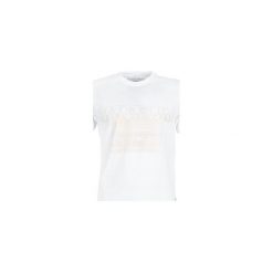 T-shirty z krótkim rękawem Napapijri SAWY. Białe t-shirty męskie Napapijri, s, bez wzorów, bez kołnierzyka, krótkie. Za 151,20 zł.