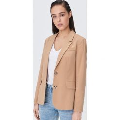 Marynarka - Beżowy. Brązowe marynarki damskie Sinsay, s, bez wzorów. Za 79,99 zł.
