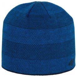 Czapki męskie: 4F Męska Czapka H4Z17 cam005 Niebieski Ciemny L-Xl