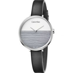 Calvin Klein Rise Zegarek Czarny Srebrny. Szare zegarki damskie Calvin Klein, srebrne. Za 917,95 zł.