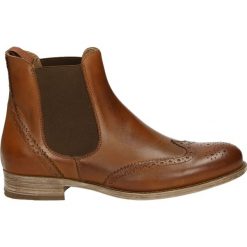 Botki - 9577 NOC CUOI. Brązowe botki damskie na zamek Venezia, ze skóry. Za 369,00 zł.