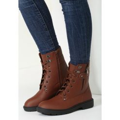 Camelowe Botki Spanish Catwalk. Brązowe buty zimowe damskie vices. Za 79,99 zł.