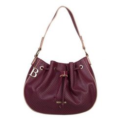 Bulaggi Torebka damska Penny hobo 30879 bordowa. Czerwone torebki klasyczne damskie Bulaggi, w paski, bez dodatków. W wyprzedaży za 246,00 zł.