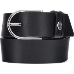 Tommy Hilfiger Pasek Czarny. Czarne paski damskie TOMMY HILFIGER, w paski, ze skóry. Za 238,95 zł.