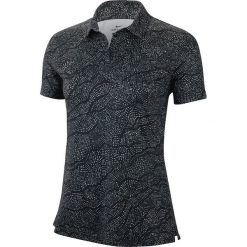Nike Dry Uv Polo Koszulka Czarny. Czarne koszulki damskie Nike, m, w grochy, z elastanu, polo, bez rękawów. Za 283,95 zł.