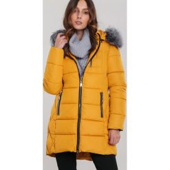 Musztardowa Kurtka Allegheny. Żółte kurtki damskie Renee, na zimę, s, bez wzorów, z futra, długie, bez kaptura, wspinaczkowe. Za 239,99 zł.