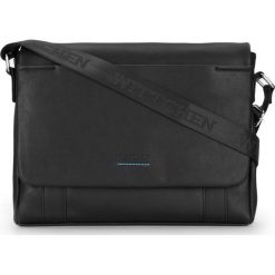 Torba na laptopa. Czarne torby męskie skórzane Wittchen, w paski, ze skóry ekologicznej, eleganckie. W wyprzedaży za 199,90 zł.
