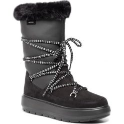 Śniegowce GEOX - D Kaula B Abx C D94AWC 022GH C9999 Black. Czarne kozaki damskie Geox, ze skóry, bez zapięcia. W wyprzedaży za 399,00 zł.