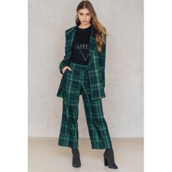 Spodnie z wysokim stanem: Gestuz Szerokie spodnie Terna – Green,Multicolor,Navy