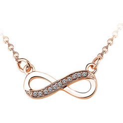 Pozłacany naszyjnik z kryształkami Swarovski - dł. 42 cm. Żółte naszyjniki damskie Park Avenue, z kryształem, złote. W wyprzedaży za 39,95 zł.