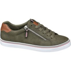 Zielone sneakersy damskie Graceland na białej podeszwie Graceland zielone. Zielone sneakersy damskie Graceland, z gumy. Za 89,90 zł.
