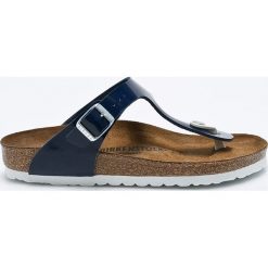 Birkenstock - Japonki Gizeh Bf. Niebieskie klapki damskie marki Birkenstock, bez wzorów, ze skóry, bez obcasa. W wyprzedaży za 239,90 zł.