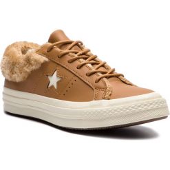 Tenisówki CONVERSE - One Star Ox 162603C Burnt Caramel/Burnt Caramel. Pomarańczowe półbuty damskie Converse, bez wzorów, ze skóry, bez zapięcia. W wyprzedaży za 279,00 zł.