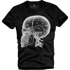 T-shirt męski UNDERWORLD X-ray skull. Czarne t-shirty męskie Underworld, m, bez wzorów, z bawełny, bez kołnierzyka. Za 69,99 zł.