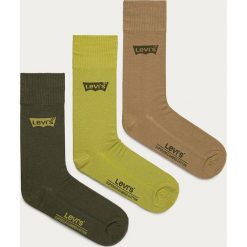 Levi's - Skarpetki (3-pack). Zielone skarpetki męskie Levi's®, z nadrukiem, z elastanu. Za 49,90 zł.