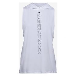 Under Armour Sport Podkoszulek Biały. Białe podkoszulki damskie Under Armour, s, z nadrukiem, z elastanu, bez rękawów. Za 137,95 zł.