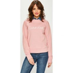 Calvin Klein - Bluza. Niebieskie bluzy damskie Calvin Klein, s, z nadrukiem, z bawełny, bez rękawów, bez kaptura. W wyprzedaży za 299,90 zł.