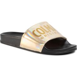 Klapki COLMAR - Slipper Lux 609 Black/Gold. Żółte klapki damskie Colmar, bez wzorów, ze skóry ekologicznej, bez obcasa. Za 179,00 zł.