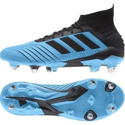 Buty piłkarskie adidas Predator 19.1 Sg M F99988. Niebieskie buty sportowe męskie Adidas, na sznurówki, do piłki nożnej. W wyprzedaży za 849,00 zł.