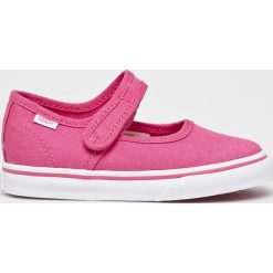 Vans - Tenisówki dziecięce. Różowe trampki dziewczęce Vans, bez wzorów, z gumy, bez zapięcia. Za 149,90 zł.