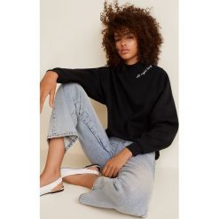 Mango - Bluza Collar. Szare bluzy damskie Mango, l, z aplikacjami, z bawełny, bez kaptura. Za 99,90 zł.