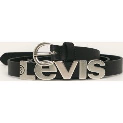 Levi's - Pasek skórzany. Czarne paski damskie Levi's®, w paski, ze skóry. W wyprzedaży za 159,90 zł.