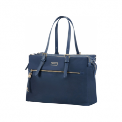 Samsonite Karissa BIZ 14.1" granatowa. Szare torby na laptopa marki Samsonite, z materiału. Za 649,00 zł.
