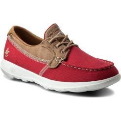 Półbuty SKECHERS - Coral 15430/RED Red. Czerwone półbuty damskie Skechers, bez wzorów, ze skóry ekologicznej, bez obcasa, na płaskiej podeszwie, bez zapięcia. W wyprzedaży za 199,00 zł.