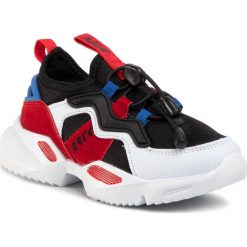 Sneakersy BARTEK - 75219/RE5 Biało Czerwony. Czarne trampki chłopięce Bartek, bez wzorów, ze skóry ekologicznej, na sznurówki. W wyprzedaży za 129,00 zł.