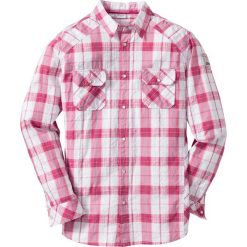 Koszula z kory Regular Fit bonprix biało-różowy w kratę. Białe koszule męskie na spinki marki Reserved, l. Za 44,99 zł.