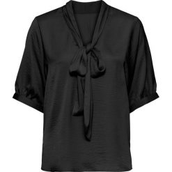 Bluzki damskie: Bluzka oversize z krawatką bonprix czarny