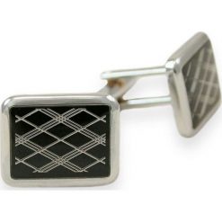 Męskie Spinki do Mankietów - Alties - Czarne Romby SPMALT0137. Czarne spinki do mankietów męskie Alties, z mosiądzu. Za 33,00 zł.