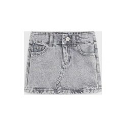 Mango Kids - Spódnica dziecięca Susi 80-104 cm. Szare spódniczki dziewczęce Mango Kids, na co dzień, bez wzorów, z bawełny, mini, proste. Za 59,90 zł.