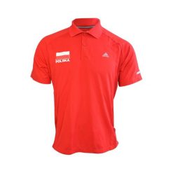 Koszulka polo adidas ESS F POLO (P46414). Czerwone koszulki polo męskie marki Adidas, na lato, m, bez wzorów, z poliesteru, z krótkim rękawem. Za 59,99 zł.