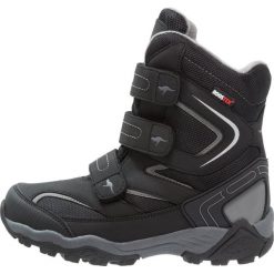 KangaROOS REEN Śniegowce jet black/steel grey. Czarne buty chłopięce zimowe KangaROOS, z materiału. W wyprzedaży za 174,30 zł.