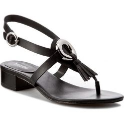Sandały MICHAEL MICHAEL KORS - Darien Sandal 40S7DRFA3L Black. Czarne klapki damskie MICHAEL Michael Kors, bez wzorów, ze skóry, bez obcasa, na obcasie. W wyprzedaży za 529,00 zł.