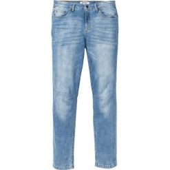 Dżinsy ze stretchem Slim Fit Straight bonprix niebieski "medium bleached". Niebieskie jeansy męskie bonprix, m, bez wzorów. Za 109,99 zł.
