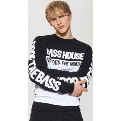 Bluza z napisami - Czarny. Czarne bluzy męskie rozpinane marki House, l, z napisami. Za 119,99 zł.