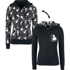 Bluzy rozpinane damskie: Alicja w Krainie Czarów Black Curiouser Bluza z kapturem rozpinana damska czarny