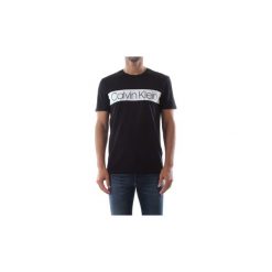 T-shirty z krótkim rękawem Calvin Klein Jeans K10K103006 COTTON LOGO STRIPE. Czarne t-shirty męskie Calvin Klein Jeans, xl, bez wzorów, z jeansu, bez kołnierzyka, krótkie. Za 122,52 zł.