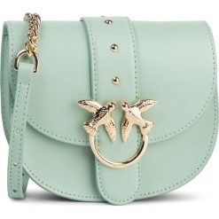 Torebka PINKO - Go-Round Baby Simply Cl. Vitello Seta PE 20 PLTT 1P21KQ Y5FF Aqua Green T31. Zielone listonoszki damskie Pinko, bez wzorów, ze skóry, bez dodatków. W wyprzedaży za 669,00 zł.