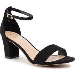 Sandały JENNY FAIRY - WSD289-01 Black. Czarne klapki damskie Jenny Fairy, bez wzorów, ze skóry ekologicznej, bez obcasa, na obcasie. Za 79,99 zł.